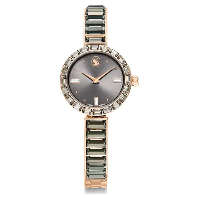 Swarovski Matrix Bangle Ladies Watch Rose Gold Grey 5679887