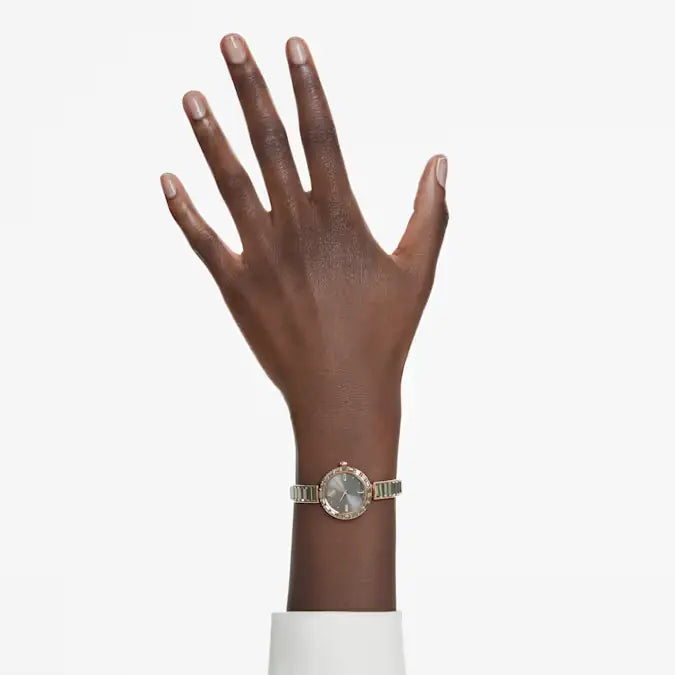 Swarovski Matrix Bangle Ladies Watch Rose Gold Grey 5679887