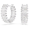 Millenia Hoop Earrings Baguette Cut 5733397 Swarovski