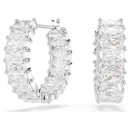Millenia Hoop Earrings Baguette Cut 5733397 Swarovski
