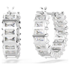 Millenia Hoop Earrings Baguette Cut 5733397 Swarovski