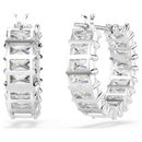 Millenia Hoop Earrings Baguette Cut 5733397 Swarovski