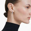 Swarovski Matrix Hoop Earrings Pearl Crystal Silver 5709256 Swarovski
