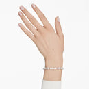 Swarovski Matrix Tennis Bracelet Round Cut Pearl Silver 5689625