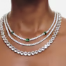 Swarovski Matrix Tennis Necklace Baguettes Green 5666168 Swarovski