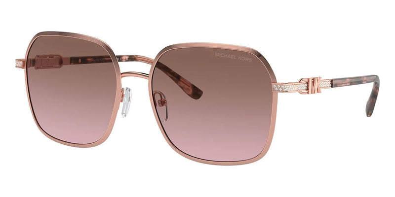 Michael Kors Cadiz Sunglasses Rose Gold Frame Brown Lens MK1145B 110814