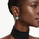 Millenia Drop Round Earrings White Swarovski
