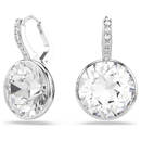 Millenia Drop Round Earrings White Swarovski