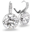 Millenia Drop Round Earrings White Swarovski