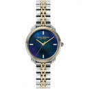 Olivia Burton Art Deco Ladies Two-Tone Blue Mother Of Pearl Watch 24000296