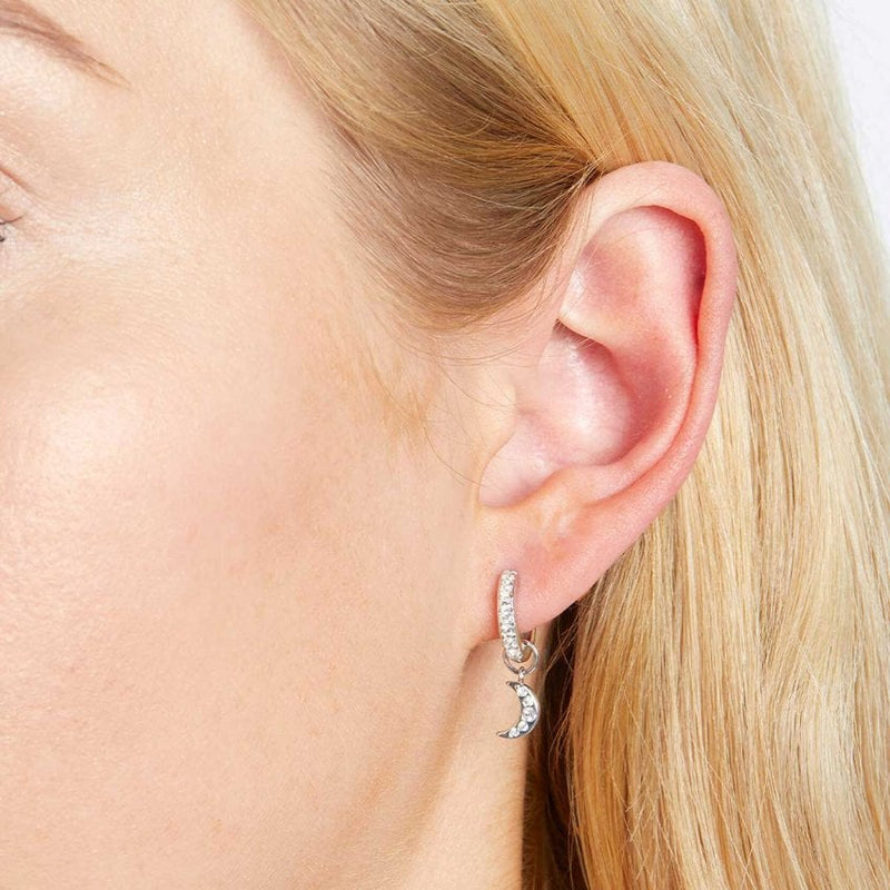 Olivia Burton Jewellery Celestial Silver Hoop Earrings OBJCLE38