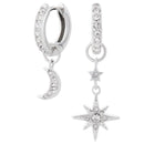 Olivia Burton Jewellery Celestial Silver Hoop Earrings OBJCLE38