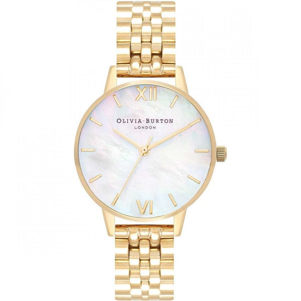 Olivia Burton Mother Of Pearl Ladies Gold Watch 24000169