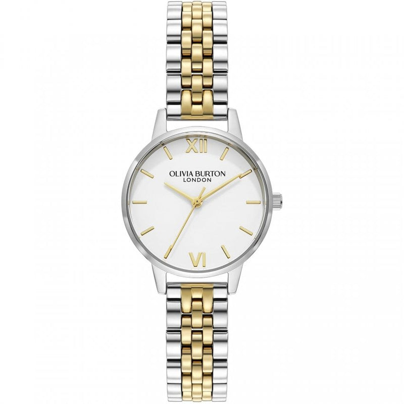 Olivia Burton White Dial Ladies Two-Tone Watch 24000170