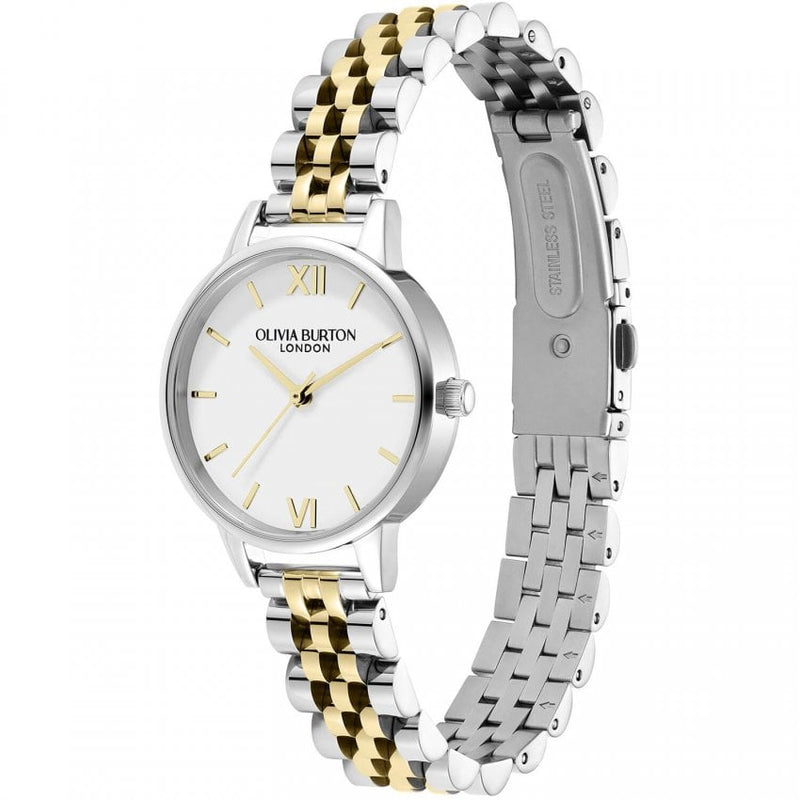 Olivia Burton White Dial Ladies Two-Tone Watch 24000170