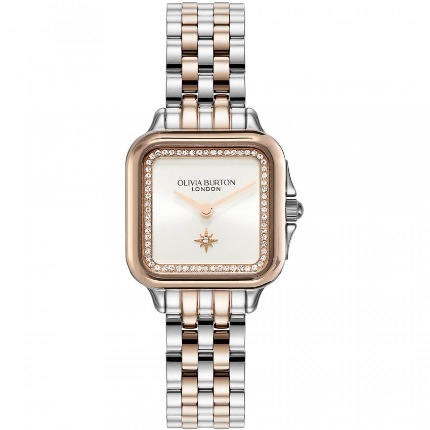 Olivia Burton Grosvenor Ladies Two-Tone Rose Gold Watch 24000125