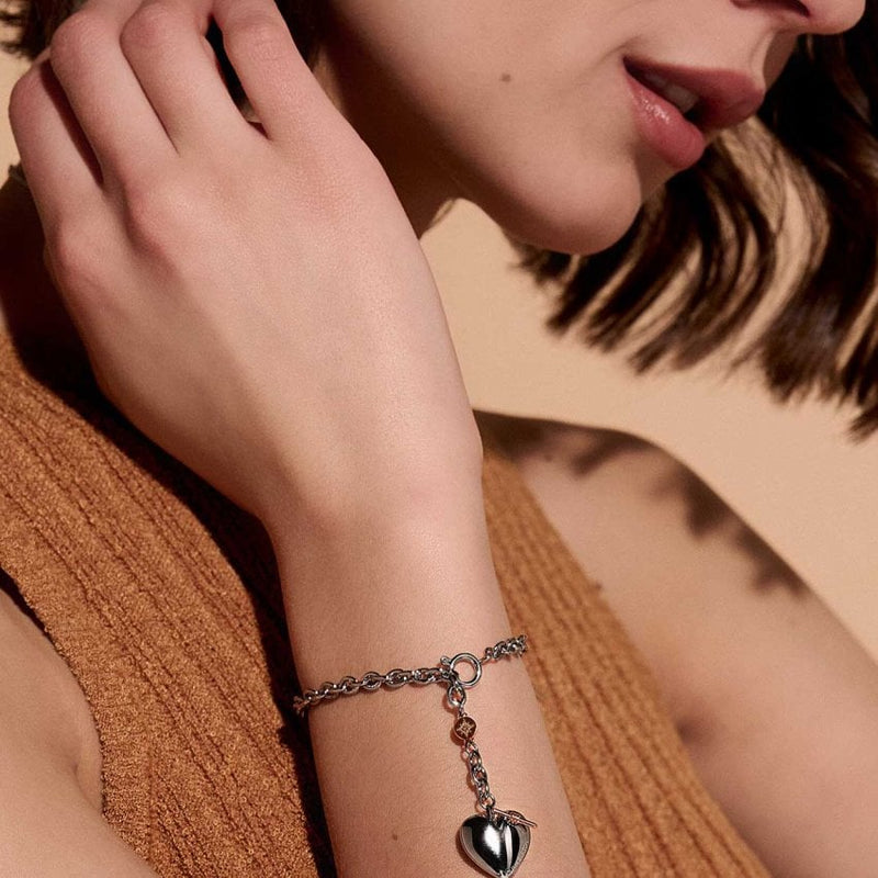 Olivia Burton Jewellery Knot Heart Silver Bracelet 24100035