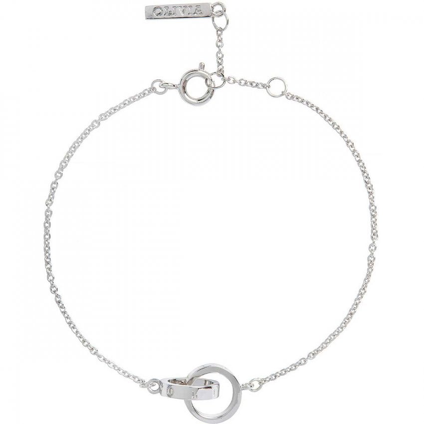 Olivia Burton Jewellery Interlink Silver Bracelet OBJENB14B
