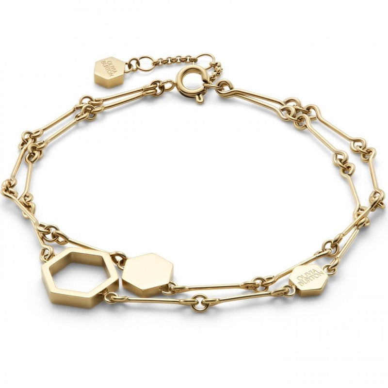 Olivia Burton Jewellery Honeycomb Classic Gold Double Bracelet 24100308