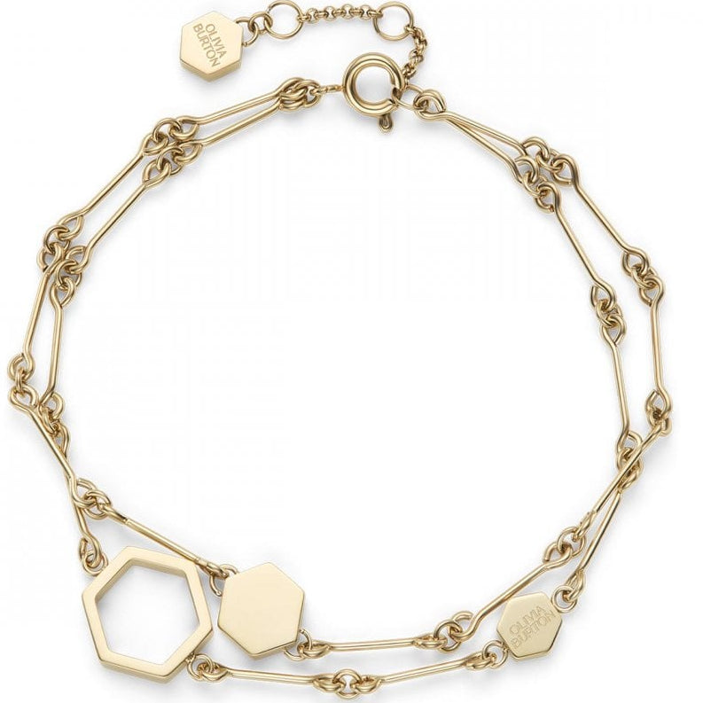 Olivia Burton Jewellery Honeycomb Classic Gold Double Bracelet 24100308