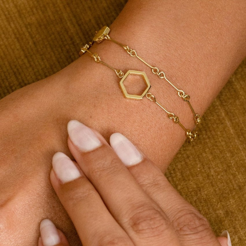 Olivia Burton Jewellery Honeycomb Classic Gold Double Bracelet 24100308