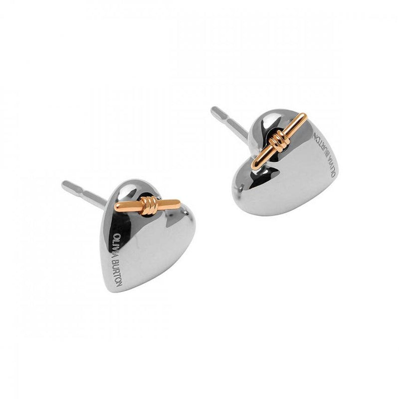 Olivia Burton Jewellery Knot Heart Silver Earrings 24100038