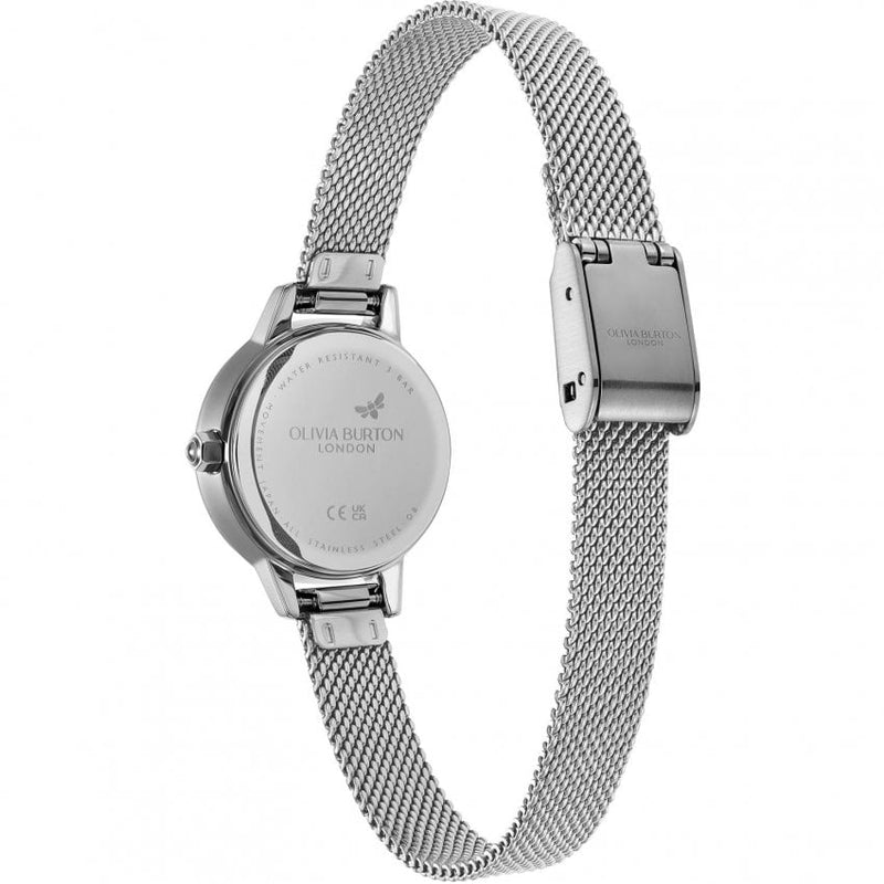 Olivia Burton Mini Classic Ladies Silver Pink Watch 24000244