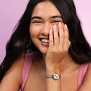 Olivia Burton Mini Classic Ladies Silver Pink Watch 24000244