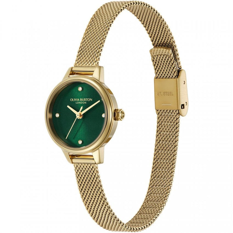 Olivia Burton Mini Classic Ladies Gold Green Watch 24000246