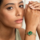 Olivia Burton Mini Classic Ladies Gold Green Watch 24000246