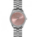 Olivia Burton Bejewelled Ladies Silver Pink Watch 24000134