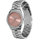 Olivia Burton Bejewelled Ladies Silver Pink Watch 24000134