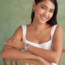 Olivia Burton Bejewelled Ladies Silver Pink Watch 24000134