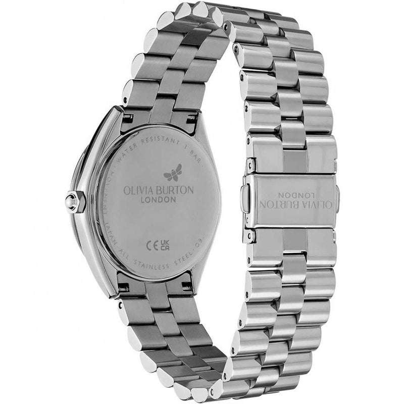 Olivia Burton Bejewelled Ladies Silver Pink Watch 24000134