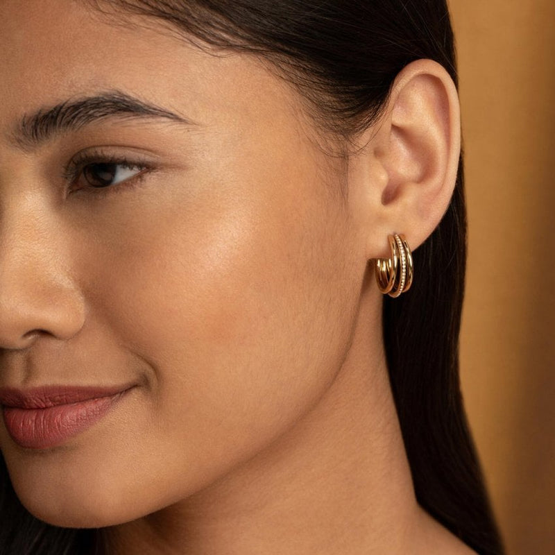 Olivia Burton Jewellery Ever Stacked Gold Hoop Earrings 24100295