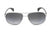 Prada Men's Sunglasses Black & Silver Rectangular PR52PS-5AV5W1 - WatchStatus Ltd