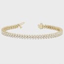Round Diamond Double Row Tennis Bracelet