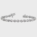 Round Diamond XO Tennis Bracelet