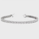 Round Diamond Double Row Tennis Bracelet
