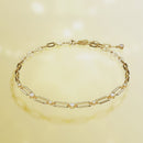 Swarovski Constella Paperclip Necklace Round Cut Gold 5683354