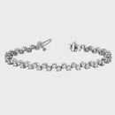 Round Diamond Scatter Tennis Bracelet