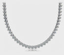 Round Diamond Modern Tennis Necklace