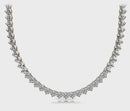 Round Diamond Modern Tennis Necklace
