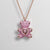 Swarovski Pink Teddy Pendant Necklace Rose Gold 5642976