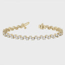 Round Diamond Scatter Tennis Bracelet