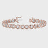 Round Diamond Tennis Bezel Bracelet
