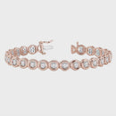 Round Diamond Tennis Bezel Bracelet