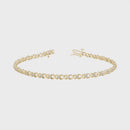 Round Diamond XO Tennis Bracelet