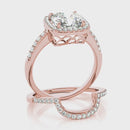 Cushion Halo Pavé Engagement Ring