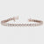 Round Rub-Over Diamond Tennis Bracelet